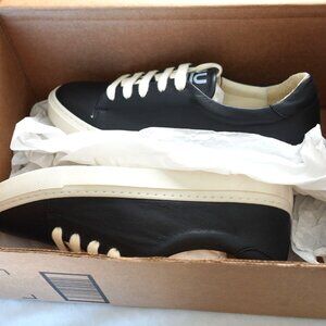 NIB Bueno Black Leather Lace-Up‎ Sneakers Size 38 US 7.5 8